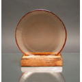 Copper Circle of Excellence Award Plate w/Wood Base - Recycled Glass